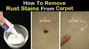 how to remove rust stains out of carpet