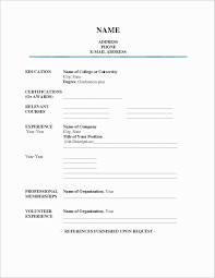 36 Examples Basic Blank Resume For Success Resume