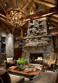 Room Fireplace Rustic Living Room