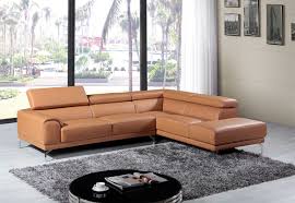 camel leather sectional sofa
