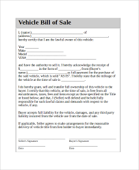 Bill Of Sale Agreement For Car The Newninthprecinct