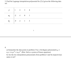 lagrange interpolation polynomial for
