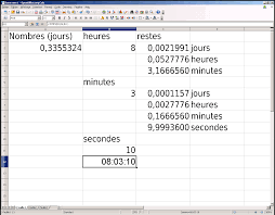 Convertir un nombre avec décimales en heure:minutes:secondes - MathemaTeX