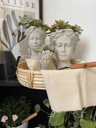 3 Size Goddess Greek Girl Head Planter