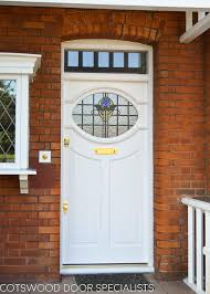 White 1920s Front Door With Oval