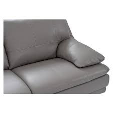 rio light gray leather corner sofa w