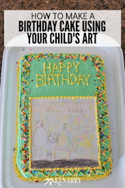 Our best birthday cake drawings. Art Cake Easy Birthday Party Idea Using Kid S Artwork Ideas For The Home