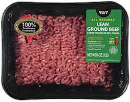 all natural 93 7 lean ground beef 16