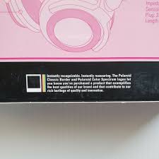 polaroid pink cat ear headphones w