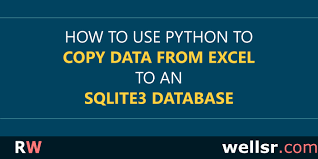 data from excel to an sqlite3 database