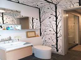wallpaper ideas for small bathrooms on
