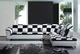 black and white checd leather
