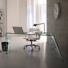 Thick slabs of toughened glass form a luxurious glass desk in. Penrose Glass Desk By Tonelli Klarity Glass Furniture