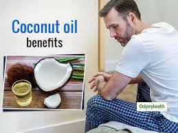 applying coconut oil on body