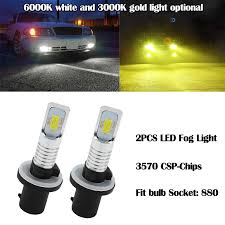 Kakuder 2019 Led Fog Light Bulb 3570 Csp Chips 880 Led Fog Lamp Bulbs White 6000k Gold 3000k Car Headlights July 3 P35 Car Headlight Bulbs Led Aliexpress