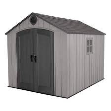 Gray Resin Outdoor Storage Shed