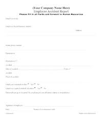 Accident Ent Report Form Template Free Investigation On Vehicle