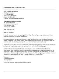 Epic Cover Letter For Front Desk Position    With Additional Cover     Template net