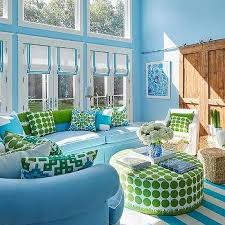 Turquoise Sofa Navy Piping Design Ideas