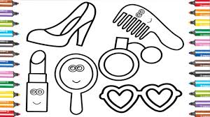 See the presented collection for perfume coloring. Coloring For Baby With Shoes Lipstick Eyeglasses Perfume Mirror Comb Coloring Pages For Kids Youtube
