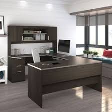 Over 200 desktops & 40 frame choices. U Shaped Desk Shop Wrap Around Desk With Desk Hutch Nbf Com