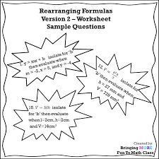 Rearranging Formulas Solving