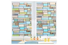 Check out our stained glass window film selection for the very best in unique or custom, handmade pieces from our home & living shops. 45cm X 200cm Niviy Privacy Window Covering Brick Stained Glass Window Film Waterproof Static Window Cling