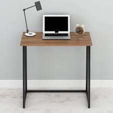 Find great deals on ebay for folding computer desk. Compact Folding Desk In Walnut No Assembly Shop Designer Home Furnishings