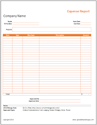 Simple Expense Report Template Spreadsheetshoppe