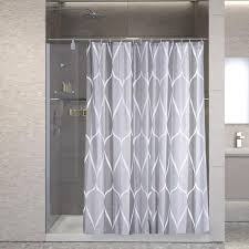 Curtain Rod Shower Door In Chrome