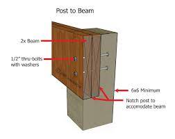 notched post to beam connection