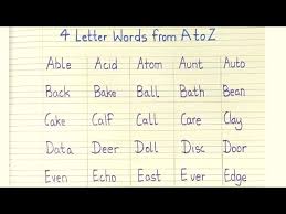 four letter words 4 letter word