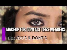 makeup tips for contact lens users or