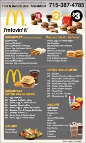 Mcdonald's is a fast food company established as a restaurant by richard and maurice mcdonald in 1948. Mcdonald S Fast Food Menu Restaurant Marshfield Wi