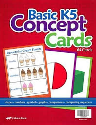 Abeka Basic K5 Concept Cards 2 Kindergarten 6yrs Math