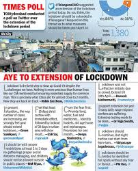May 31, 2021 · telangana lockdown relaxation window extension makes public happy may 31, 2021, 14:14 ist now it will be from 6 am to 1 pm with one hour grace period till 2 pm. Telangana Veering Towards Extending Lockdown Awaits Centre S Nod Hyderabad News Times Of India