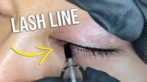 lash line permanent makeup process