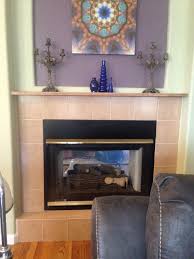 Paintable Wallpaper On Tile Fireplace