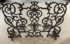 Sold At Auction Cast Iron Fireplace Screen