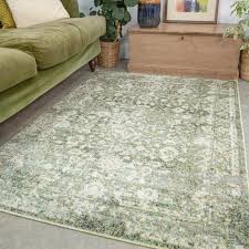 sage green tranistional rug small large