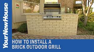 how to install a brick island grill
