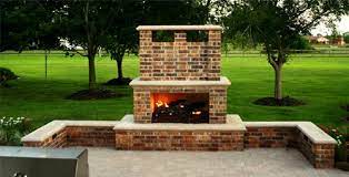 Wood Burning Outdoor Fireplace