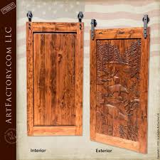 hand carved barn door fine art solid