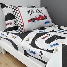 Racing Cars Kids Single Boys Bedding