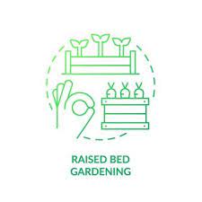 Raised Bed Gardening Green Gradient