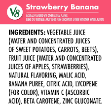 v8 blends 100 juice strawberry banana
