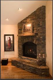 Dakota Stone Fireplace Brown Granite