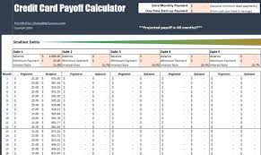 free credit card payoff spreadsheet