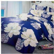 Cream Flower Design Cotton Bedsheet