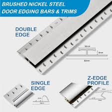 brushed nickel steel premium door bar trims